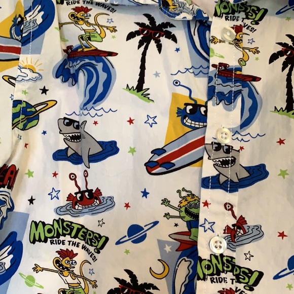 Garanimals short sleeve tropical style shark bottom down shirt boys size… - Picture 2 of 4